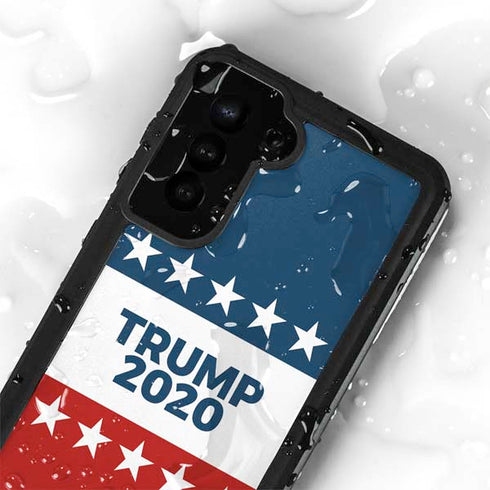 Trump 2020 Red White and Blue Galaxy S24 Plus Waterproof Case
